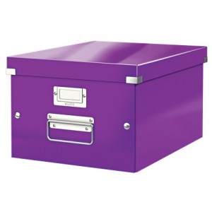 Archiváló doboz LEITZ ClickStore A4 281x200x369mm lakkfényű lila 60440062