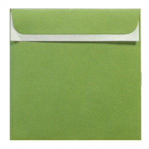 Színes boríték CD 14x14 cm selyemfényű zöld