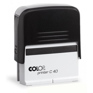 Bélyegzőház COLOP Printer C40 fekete ház kék párnával