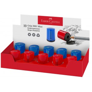 Hegyező FABER-CASTELL Grip 2001 mini tart&aacute;lyos k&eacute;kpiros  183710