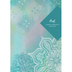 Tan&aacute;ri zsebk&ouml;nyv PROF tan&aacute;ri 202627 Mandala mint&aacute;s f&oacute;li&aacute;zott pap&iacute;rbor&iacute;t&oacute;+aj&aacute;nd&eacute;k toll