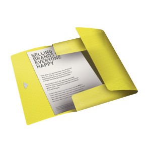 Gumis mappa ESSELTE Colour Ice A4 műanyag sárga  626220