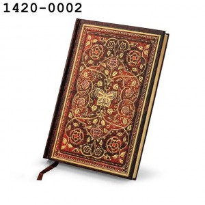 Napl&oacute; ARGUS 14,2x20,8cm Romantic Garden vonalas 112 oldalas bronz 1420-0002