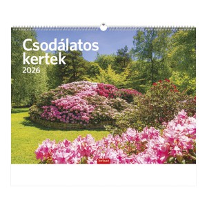 Falinaptár 42 x 31 2026  CSODÁLATOS KERTEK  T093-25