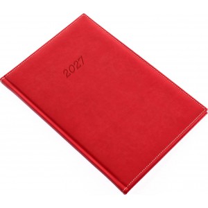 Heti agenda REALSYSTEM B5  2027  BOLERO piros