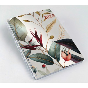 Heti agenda spirálozott REALSYSTEM A5  2025  tropical 54