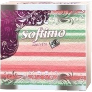 Szalvéta SOFTIMO Torino 33x33cm 1 rétegű csíkos 40lapcsg