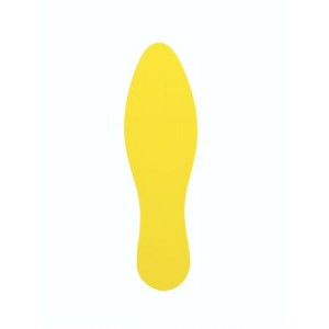 Padló jelölő matrica TARIFOLD lábnyom alakú 280x84mm 10dbcsg sárga  TF197804