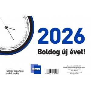 Asztali naptár  félórás beosztású hátlappal  A4 2026 általános