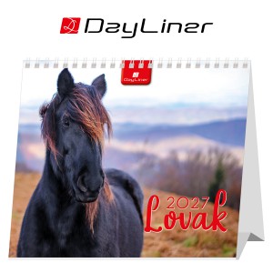 K&eacute;pes asztali napt&aacute;r LOFAL-HH 15x13 2027 LOVAK &aacute;ll&oacute;