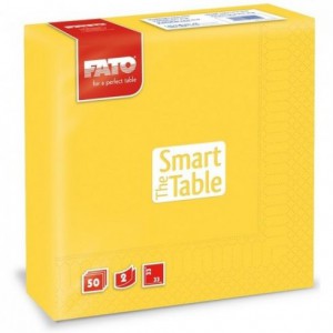 Szalvéta FATO SMART TABLE 33x33cm 2 rétegű sárga 50dbcsg  82623000