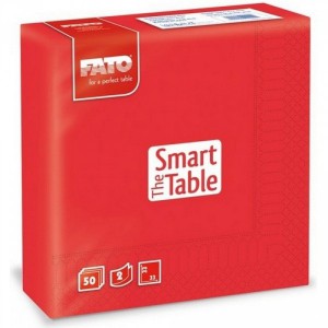 Szalvéta FATO SMART TABLE 33x33cm 2 rétegű piros 50dbcsg  82621700
