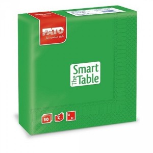 Szalvéta FATO SMART TABLE 33x33cm 2 rétegű smaragdzöld 50dbcsg  82622200