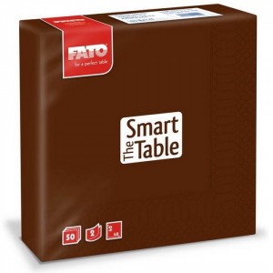 Szalvéta FATO SMART TABLE 33x33cm 2 rétegű csokoládé 50dbcsg  82622400