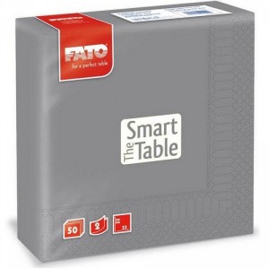 Szalvéta FATO SMART TABLE 33x33cm 2 rétegű szürke 50dbcsg  82623700
