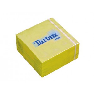 Öntapadós jegyzet TARTAN 76X76 CY neonsárga kocka  400lap