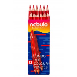 Színes ceruza NEBULO szóló vastag háromszög piros  JPC-TR-1