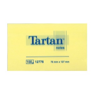 Öntapadós jegyzet TARTAN 76X127  sárga