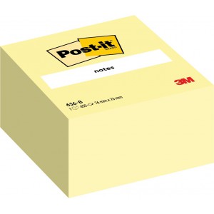 &Ouml;ntapad&oacute;s jegyzet POST-IT 636-B 76x76 450lap kan&aacute;ri s&aacute;rga kocka