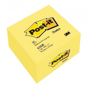 Öntapadós jegyzet POST-IT 636-B 76x76 kanári sárga kocka 450lap