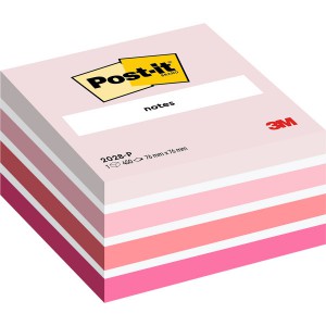 &Ouml;ntapad&oacute;s jegyzet POST-IT 2028-P 76x76 450lap pasztell kocka r&oacute;zsa