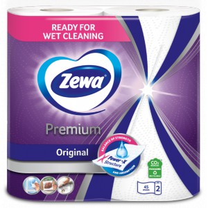 Kéztörlő tekercses ZEWA Premium  2 tekercs 2 réteg 45laptek -  kicsavarható lila