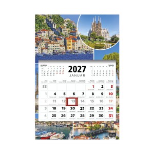 Speditőr napt&aacute;r T081-013 31,5x47 2027  1 t&ouml;mb&ouml;s V&Aacute;ROSOK