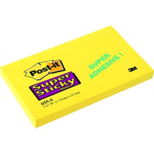 Öntapadós jegyzet POST-IT Super Sticky 90lap sárga 76x127 655-S  FT510093667
