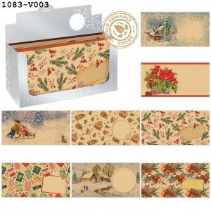 Boríték ARGUS LA4 karácsonyi mintával natur 120db doboz ár!  1083-V003, V004