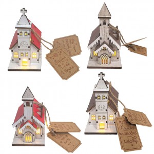 Karácsonyi  dísz ARGUS templom, LED világítással 12 dbdisp dbár  2343-8001