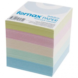 Tépőtömb FORNAX 9x9x9 pasztell színek
