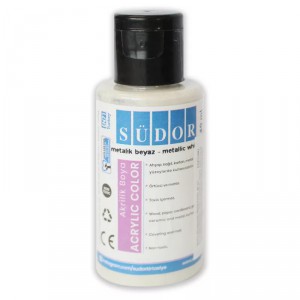 Akrilfesték SÜDOR metál fehér  40ml