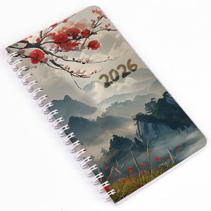 Heti agenda spirálozott REALSYSTEM zseb 95x171mm 2026 japán 51