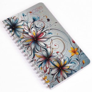 Heti agenda spirálozott REALSYSTEM zseb 95x171mm 2026 absztrakt 56
