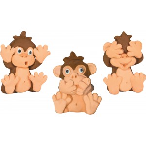 Radír BRUNNEN 3,5x5 cm " Funny Monkeys " 3 féle 18dbdispl. 1027415