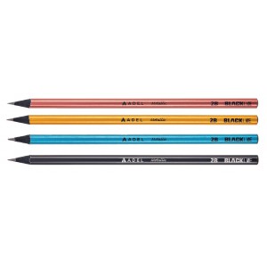 Grafit ceruza ADEL kerek fekete fa Metallic 2B 2061000019000