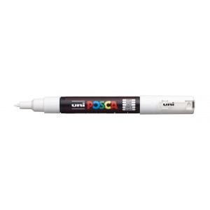 Marker dekor UNI Posca PC-1M  0,7-1mm  feh&eacute;r