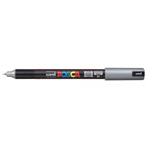 Marker dekor UNI Posca PC-1MR  0,7mm tűhegyű ez&uuml;st