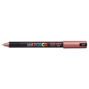 Marker dekor UNI Posca PC-1MR  0,7mm tűhegyű met&aacute;l piros