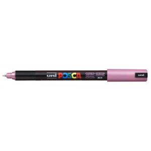 Marker dekor UNI Posca PC-1MR  0,7mm tűhegyű met&aacute;l r&oacute;zsasz&iacute;n