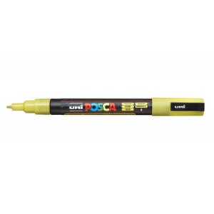 Marker dekor UNI Posca PC-3M   0,9-1,3mm  csillámos sárga