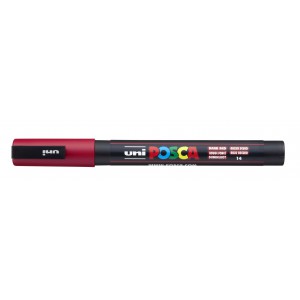 Marker dekor UNI Posca  PC-3M  0,9-1,3mm  sötét piros
