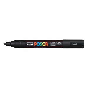 Marker dekor UNI Posca  PC-5M 1,8-2,5mm  fekete   24