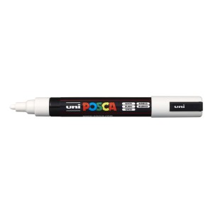 Marker dekor UNI Posca  PC-5M 1,8-2,5mm  feh&eacute;r  01