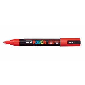 Marker dekor UNI Posca  PC-5M 1,8-2,5mm  piros  15