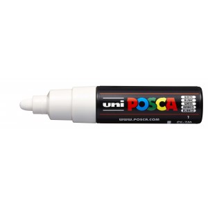 Marker dekor UNI Posca PC-7M  4,5-5,5mm  feh&eacute;r