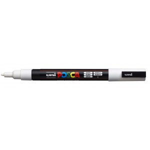 Marker dekor UNI Posca PC-3M   0,9-1,3mm  feh&eacute;r