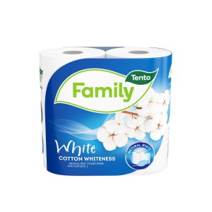 Eü.papír normál TENTO Family Cotton White  4 tekercs 2 rétegű 150laptek