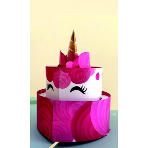 Képeslap MAR Unikornis torta Kirigami 22OR02