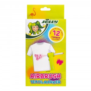 Textilfilc ut&aacute;nt&ouml;ltő JOLLY AIRBRUSH 12 db-os k&eacute;tv&eacute;gű filctoll 4446-0016
